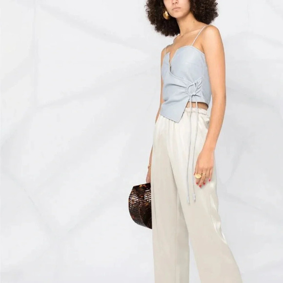 NANUSHKA NWT Cosimo Leather Corset Wrap Top Cami - Picture 6 of 14